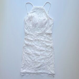 White Spaghetti Strap Mini Dress